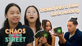 Fake psychics give CRAZY tarot predictions  Watch their reactions  Chaos On The Streets EP7 [upl. by Alicec]