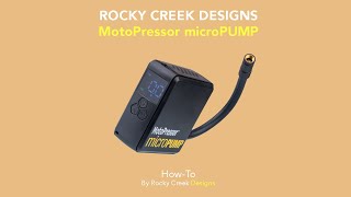 MotoPressor MicroPUMP How To [upl. by Humphrey298]