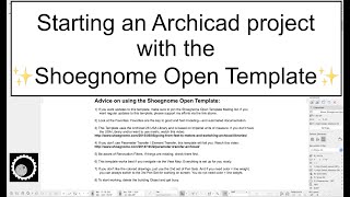 Archicad Tutorial 85 Starting an Archicad project with the Shoegnome Open Template [upl. by Leuneb]