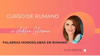 PALABRAS MONOSÍLABAS EN RUMANO 📚CURSO para APRENDER RUMANO nivel A1✅ 132 IStudyRo [upl. by Lydia]