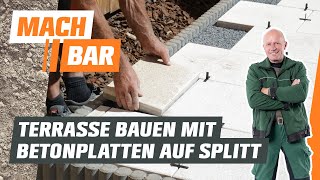 Terrassenplatten verlegen aus Beton  OBI [upl. by Airemaj]