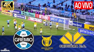 GRÊMIO X CRICIÚMA  AO VIVO COM IMAGENS  BRASILEIRÃO 2024 ⚽ ASSISTIR JOGO AO VIVO HOJE [upl. by Goddord]