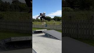 Textbook heelflip over the gap skateboarding [upl. by Ayhtin26]