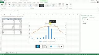 How to draw Climograph Climatic Diagram in MS Excel [upl. by Ynnam]