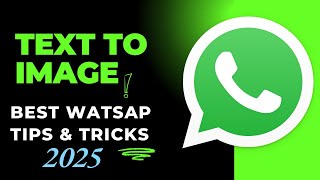 Text to image on WhatsApp  WhatsApp Best Tricks  How to Generate image on WhatsApp [upl. by Sidras416]