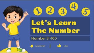 LEARN COUNTING 51 100  Easy Numbers For Kids 51to100 learning education [upl. by Dotson]