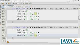 TIC TAC TOE Game in JAVA using Netbeans IDE Part 3 [upl. by Krever]