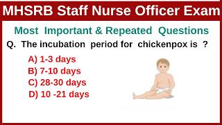 Staff Nursing officer MCQ  MHSRB staff nurse officer exam Mcq  Talengana staff nurse officer mcq [upl. by Jethro]