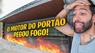 O MOTOR DO NOSSO PORTÃO GIGANTE PEGOU FOGO 😱 [upl. by Yren154]