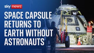 Two astronauts left behind on ISS as Boeings Starliner capsule lands on earth empty [upl. by Andrien]