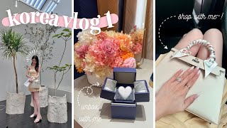 KOREA VLOG 1  Chaumet amp Thom Browne unboxing visiting Jentle Salon laser skincare Hermes cafe [upl. by Ihcalam]