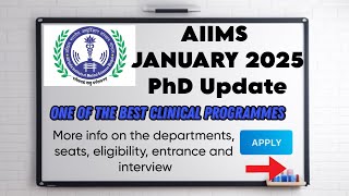 AIIMS PhD JAN 2025 UPDATE AIIMS BHOPAL PhD VACANCY HOW TO APPLY DATE AND TIME OF EXAM [upl. by Hilleary340]