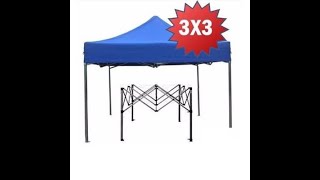 Carpa Plegable 3x3 mts Armado y Desarmado Parasol Gazebo toldo Como Armar Carpa [upl. by Eniluqcaj]