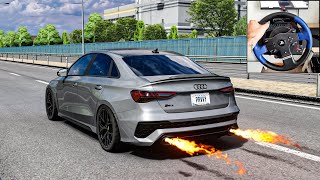 800HP Audi RS3 Sedan  Assetto Corsa  Steering Wheel  Pedal Gameplay Thrustmaster T150 [upl. by Noillid949]