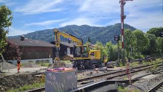 Bauarbeiten an Bahnhof in Schliersee [upl. by Araht]