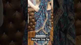 Designer Crop Top Saree Gowns Chandni Chowk Delhi [upl. by Marillin]