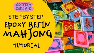 Mahjong Tile Resin DIY Tutorial  STEP BY STEP [upl. by Lezlie591]