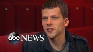 Cafe Society  Jesse Eisenberg Interview [upl. by Enylodnewg]