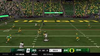 CFP 1st Rd 16 Charlotte  5 Oregon [upl. by Aiuqcaj]