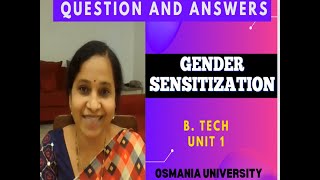 GENDER SENSITIZATION UNIT 1 Question and Answers [upl. by Annahvas]