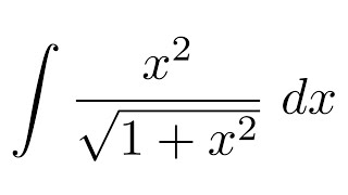 Integral of x2sqrt1x2 substitution [upl. by Nylyram]