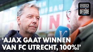 Valentijn Driessen voorafgaand aan FC UtrechtAjax Ajax gaat winnen 100  VERONICA OFFSIDE [upl. by Dulla]