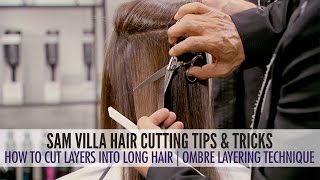 How To Cut Layers in Long Hair  The Ombre Layering Technique [upl. by Dareen]