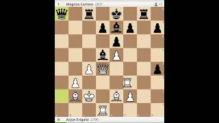 Arjun Erigaisi vs Magnus Carlsen Tata Steel Rapid 2024 [upl. by Genaro]