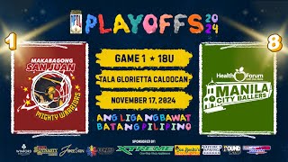 JUNIOR MPBL SEASON 2 PLAYOFFS  San Juan vs Manila  18U  November 17 2024 [upl. by Andromede]