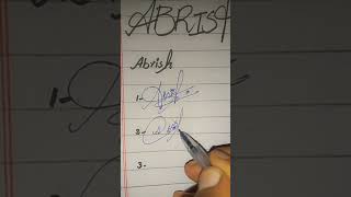 Abrish name signatures in new styleSUBSCRIBE FOR MORE VIDEOS StyleSignatures2455 [upl. by Toille]