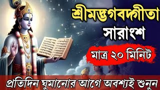 প্রতিদিন রাতে ঘুমানোর আগে অবশ্যই শুনুন । ২০ মিনিটে শ্রীমদ ভগবদ গীতার সারাংশ [upl. by Zebadiah]