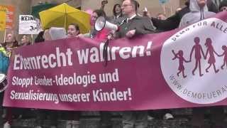 Demo gegen den Bildungsplan am 05042014 in Stuttgart [upl. by Orihakat]