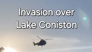 Military Helicopters over Lake Coniston Chinooks Pumas is that an Apache [upl. by Three803]