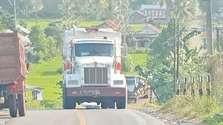 THE CONVOY OF TRAILER TRUCKS CLIMBED UP THE MOUNTAIN SLOPE [upl. by Tiana61]