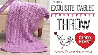 How to Knit Easy Exquisite Cabled Throw [upl. by Shoemaker]