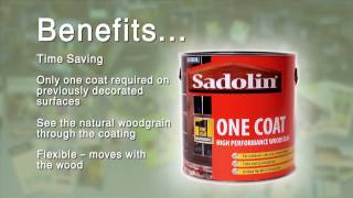 Sadolin One Coat High Performance Wood Stain [upl. by Nennarb]