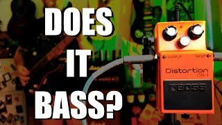 Boss DS1 Distortion  Bass Demo and Frequency Analysis  Does it Bass [upl. by Ycnay]