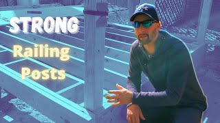 Installing a STRONG Deck Railing Post System [upl. by Sonahpets]