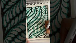 Easy Zentangle Pattern artshorts arttherapy zentangleart relaxingart calming easydoodles art [upl. by Aisorbma607]