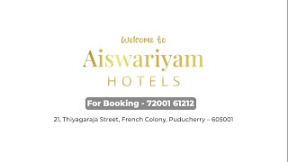 Best Hotel For Stay in Pondicherry  7200161212  Aiswariyam Hotels [upl. by Cassilda]