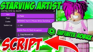 BEST Starving Artist Script Copy Art Robux AutoFarm GUI Pastebin 2023 [upl. by Shipp292]