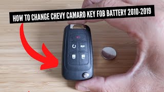 How To Change Key Fob Battery On Chevrolet Camaro 20102019 [upl. by Geier216]