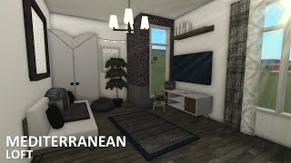 BLOXBURG Mediterranean loft 31k l tour  speedbuild ♡ [upl. by Nnylyrehc]