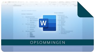 Automatische nummering  Microsoft Word [upl. by Ayihsa]