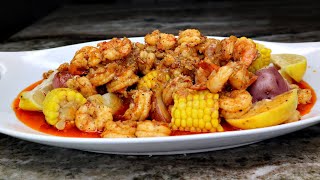 THE BEST SHRIMP BOIL IVE EVER MADE Shrimp Boil Recipe [upl. by Marven]