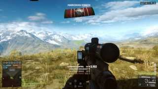 Battlefield 4 Longest Sniper Shot of 3007m Previous World Record Longest Headshot on 11222013 [upl. by Vial]