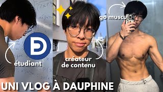 Journée productive dun étudiant créateur de contenu go muscu à DauphinePSL [upl. by Jannelle]