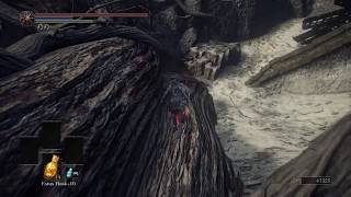 How to get the item above the branch in front of Earthen Peak Ruins Bonfire  The Ringed City [upl. by Elie]