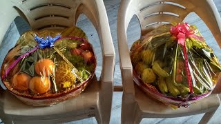 HOW TO MADE FRUIT BASKET  फ्रूट टोकरी कैसे बनाते है  fruit basket for marriage preparation [upl. by Ahsrat818]