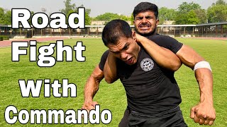 Road Fight With Commando  Self Defence  Commando Fitness Club [upl. by Elish]